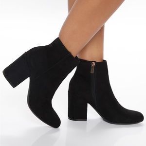 Black Suede Booties